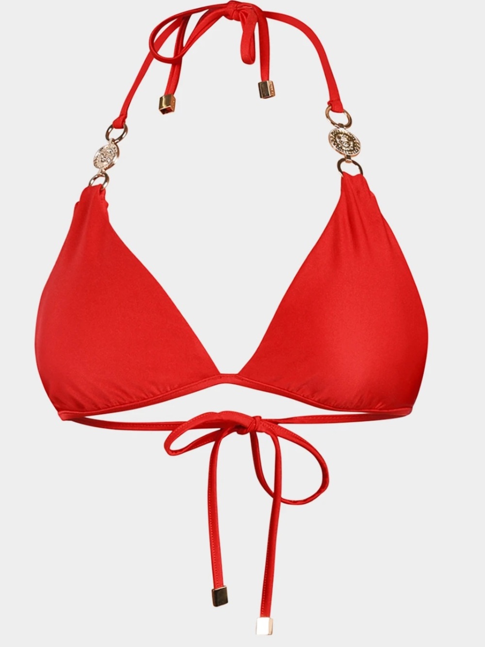 Sexy Red L’AGENCE Annabelle Bikini Top Gold